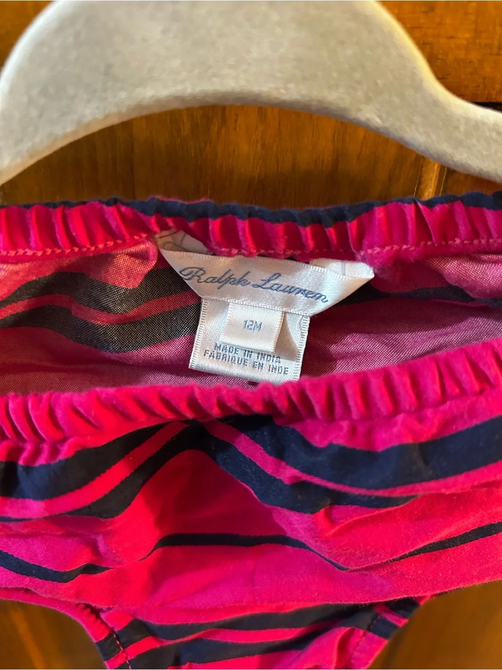 Ralph Lauren Hot Pink & Navy Striped Dress